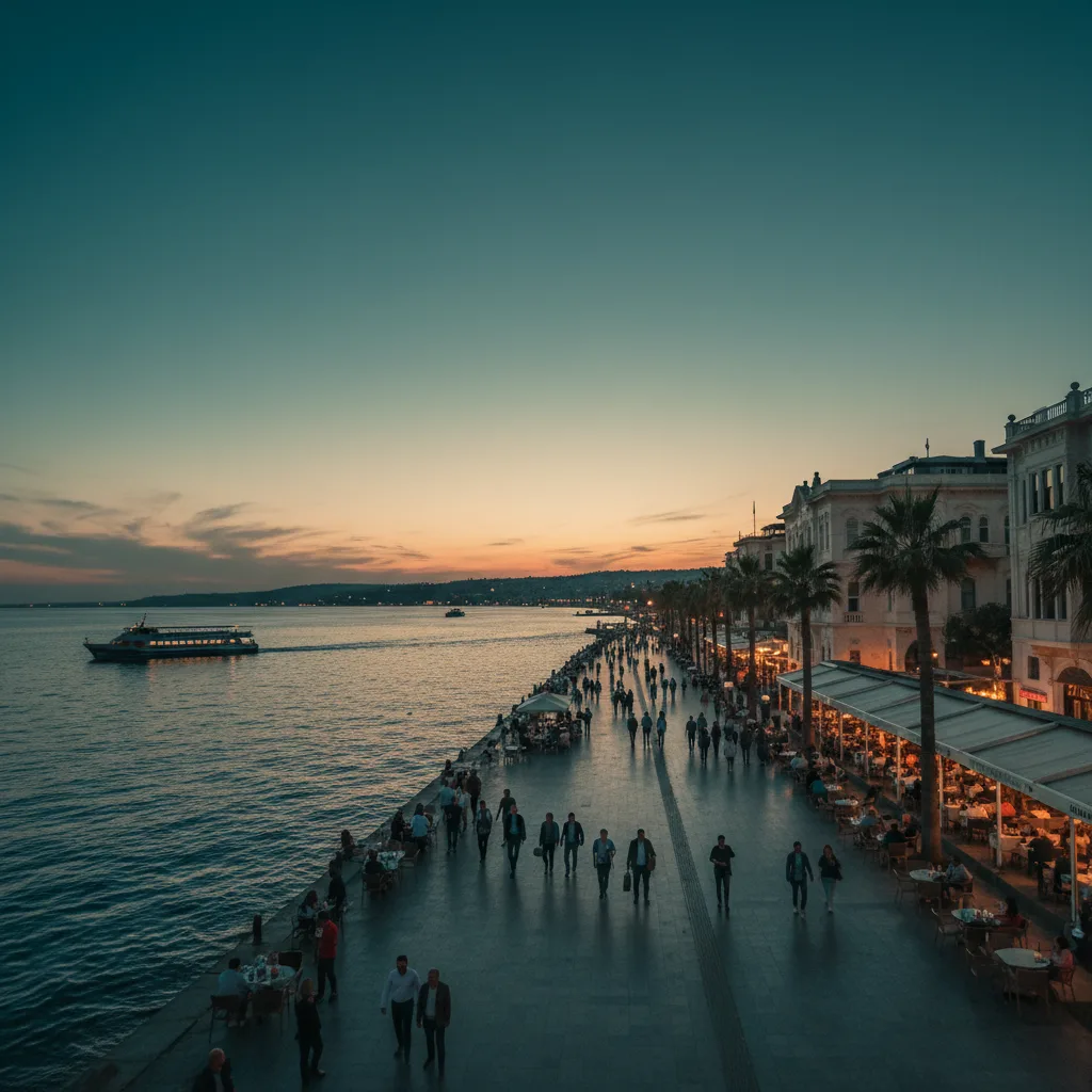 Kordon waterfront at evening