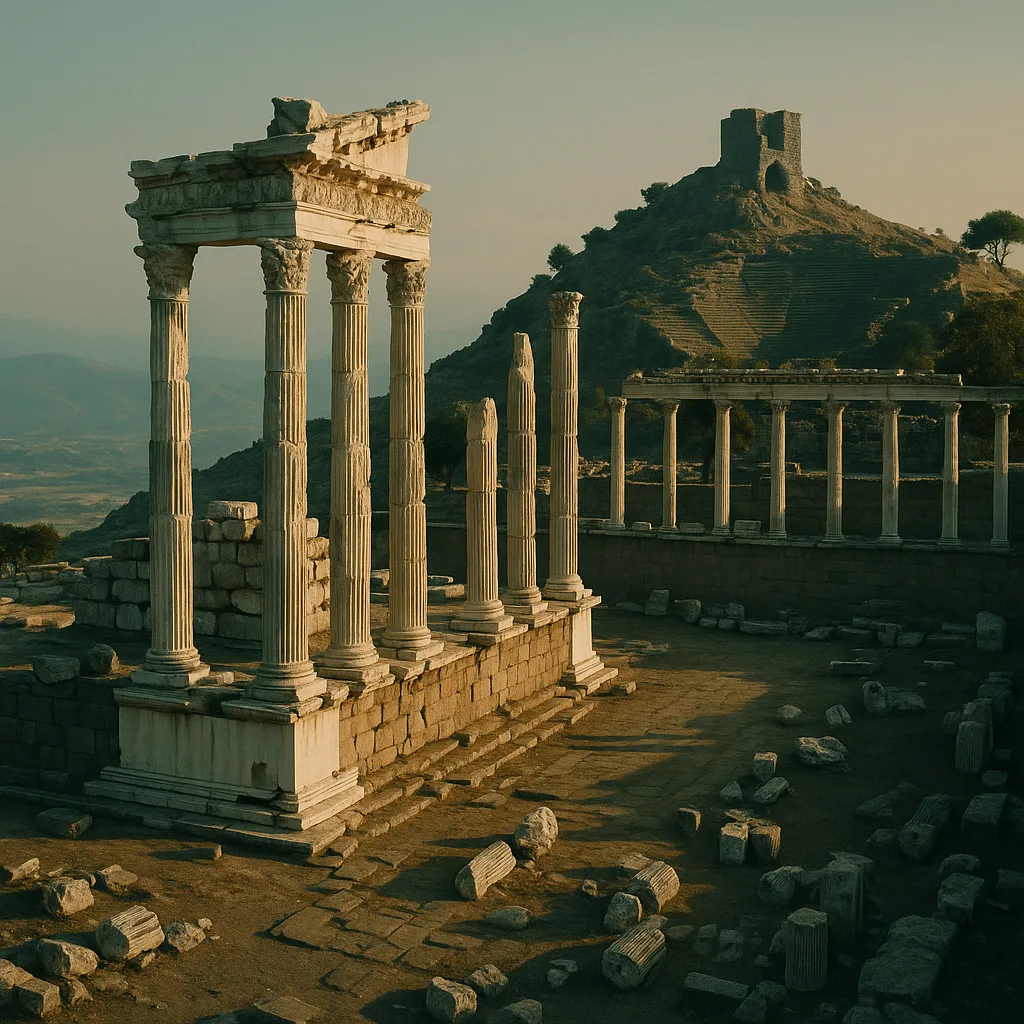 Acropolis of Pergamon in morning light